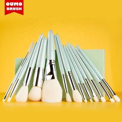 OUMO Beauty Tools 9pcs Brushes  Women Makeup Brush Set Wooden Handle Synthetic Hair Cosmetic Brush