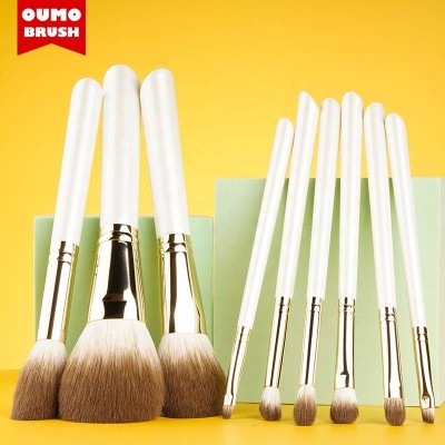 OUMO China factory 9pcs Cosmetic Foundation brush Free Sample makeup brushes synthetic fiber Wholesale Makeup Brush