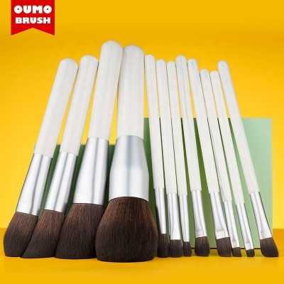 OUMO BRUSH-Handmade Professional Foundation Brush Cosmetic Tools Kit 12pcs Makeup Brushes Set