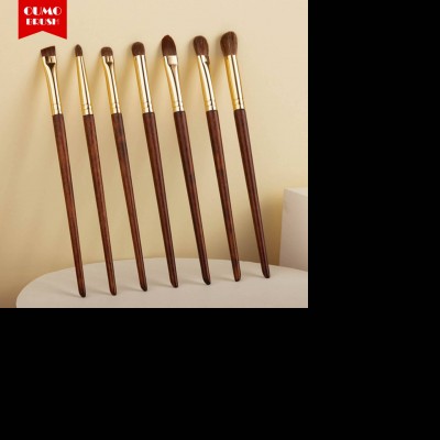 Oumo Private Label 7 Pcs Cangzhou Animal Hair Makeup Brush Pony Hair Eyebrush Makeup Brush Set For Eye